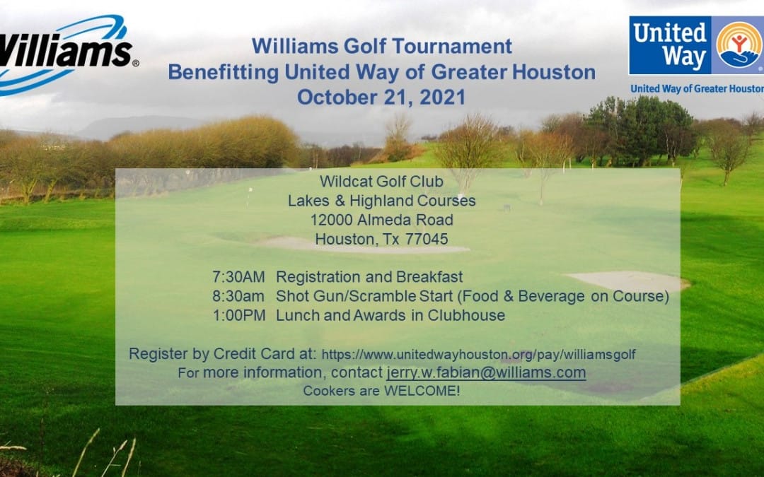 Williams United Way Golf Tournament HTX – Registration LIVE