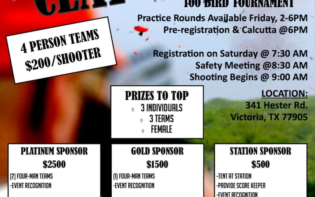 2022 Victoria API Sporting Clay Shoot August 26th & 27th – Victoria, TX