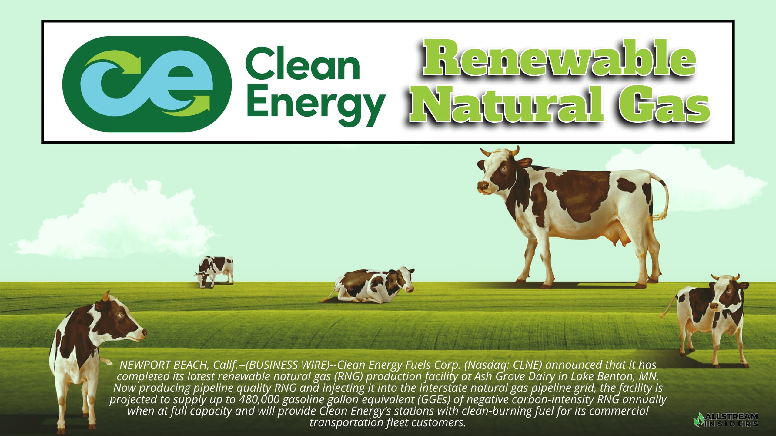 Clean Energy’s Latest RNG Production Facility at Minnesota Dairy Begins Injecting Into Pipeline