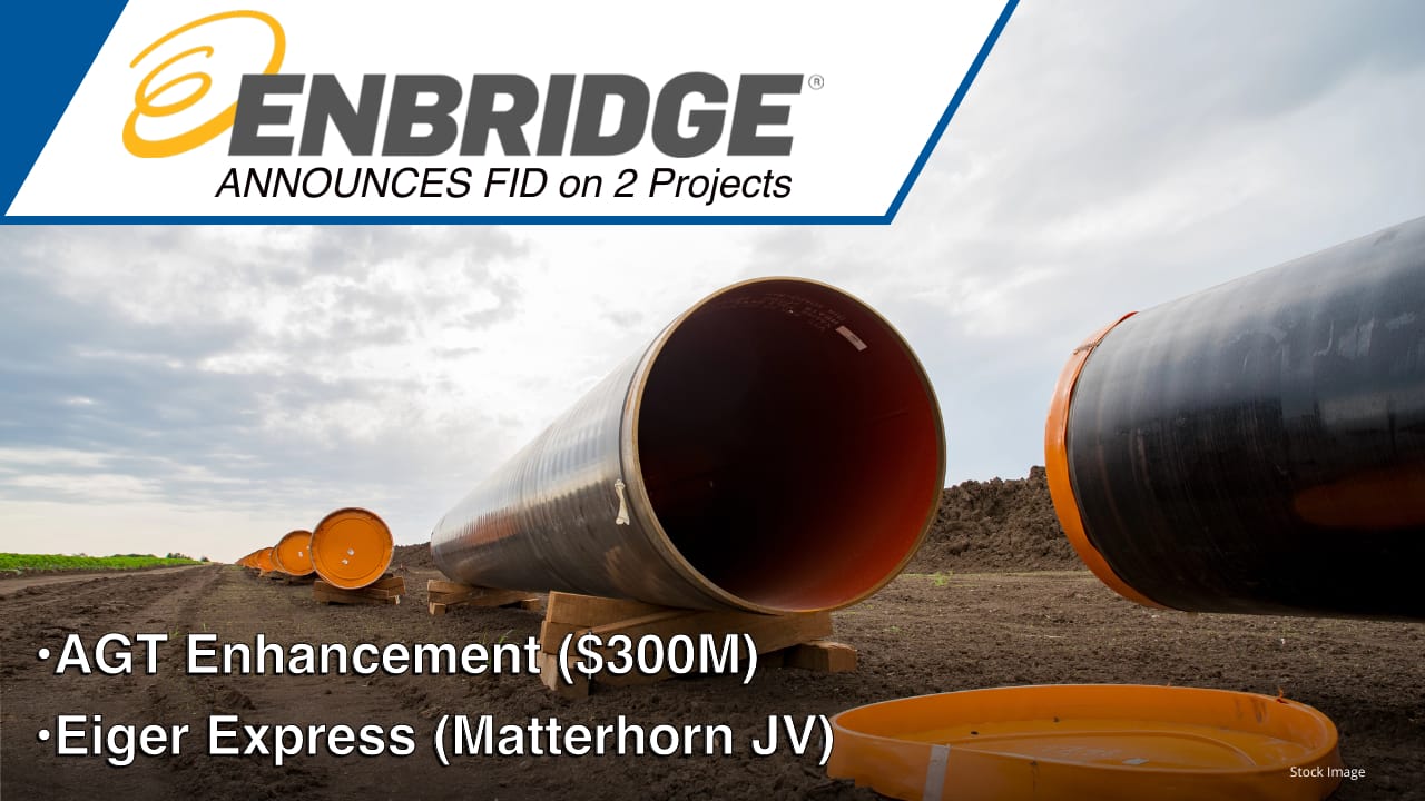 Enbridge Announces FID of Two Gas Transmission Projects as it Continues to Capitalize on Growing Natural Gas Demand