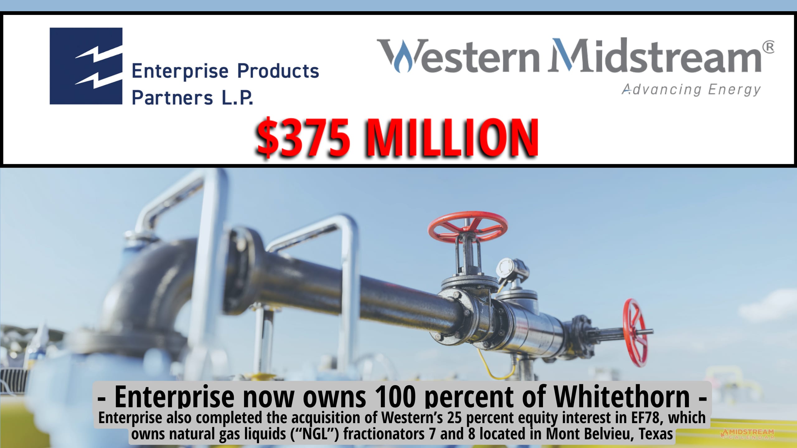 $375 Million: Enterprise Acquires Joint Venture Interests From Western Midstream