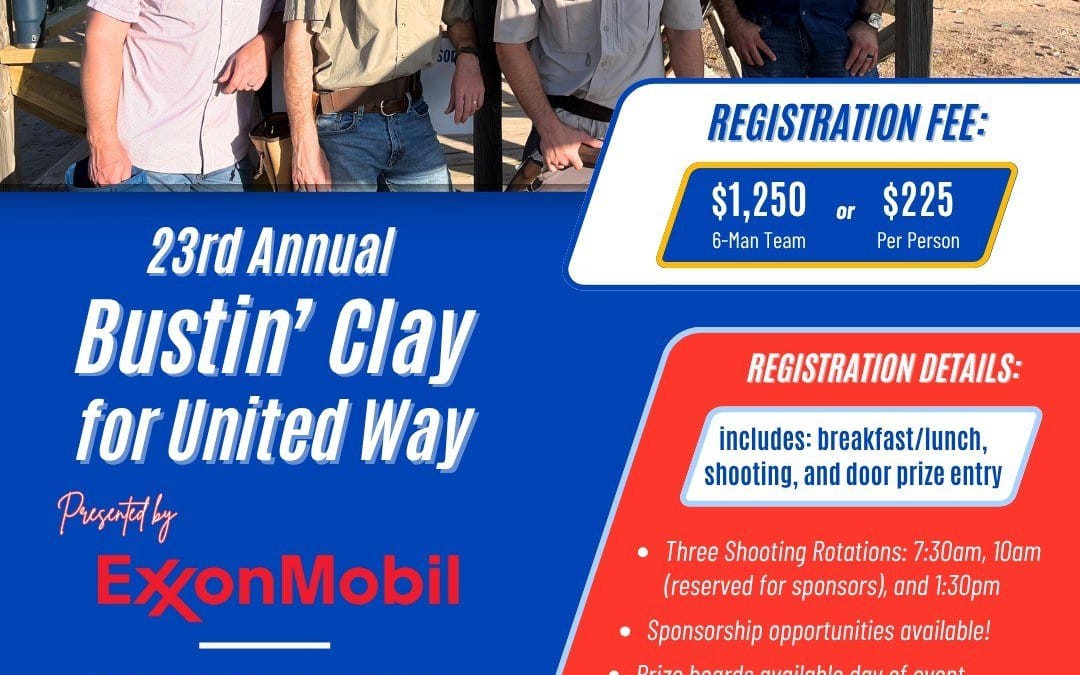 Register Now for the Exxonmobil United Way Clay Shoot – August 15, 2025 – Midland, TX