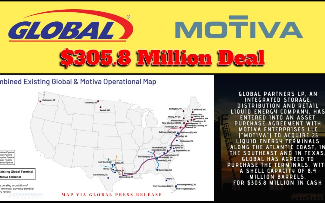 $305.8 Million Deal: Global Partners LP to Acquire 25 Liquid Energy Terminals from Motiva Enterprises LLC