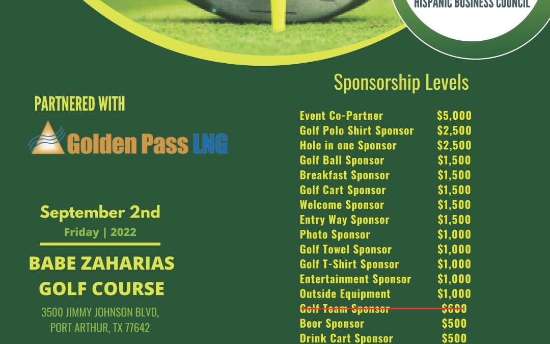 5th Annual Golden Pass LNG Golf Tournament 9/2 – Port Arthur