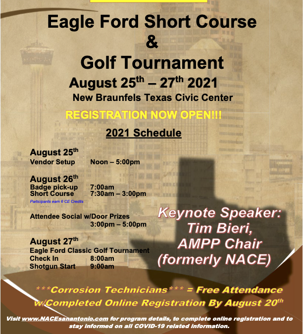 2021 NACE SAN ANTONIO SECTION SHORT COURSE AND GOLF TOURNAMENT
