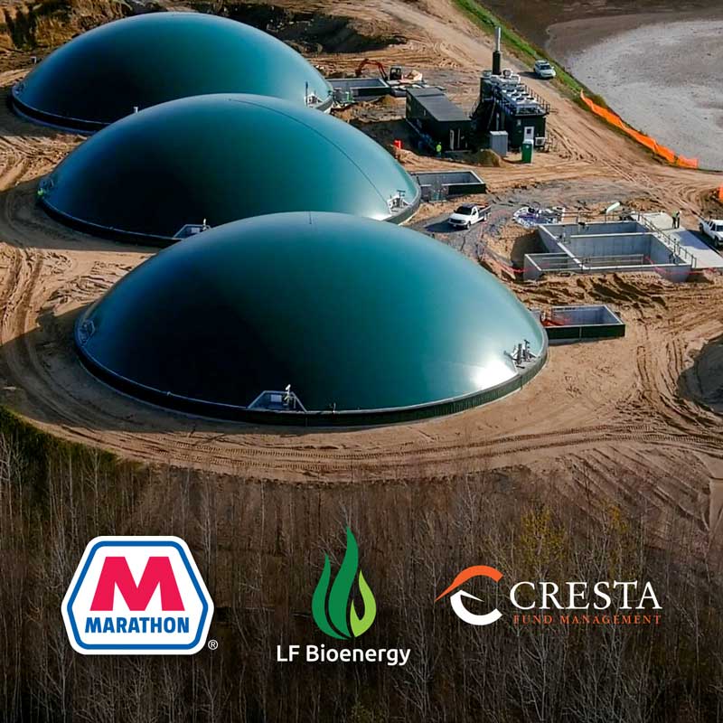 Mar 8 – News in RNG – LF Bioenergy Announces Investment by Marathon Petroleum Corporation at a valuation of $100mm