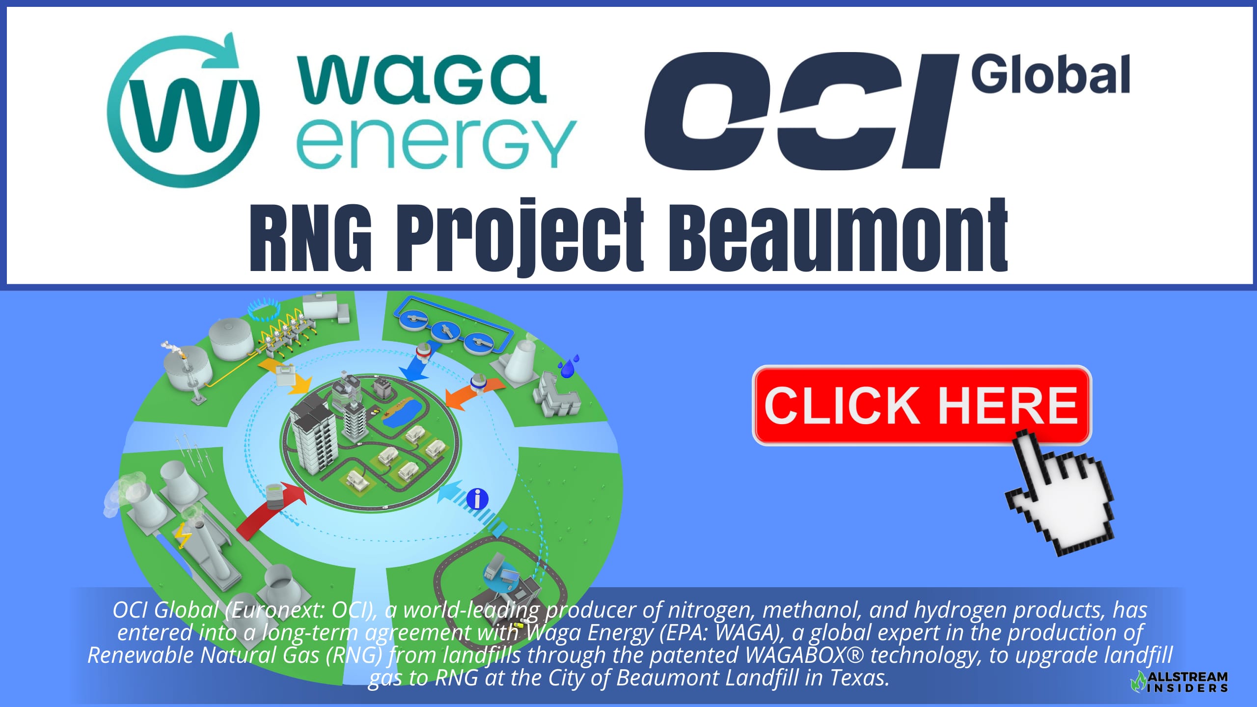 OCI Global Waga Energy Renewable Natural Gas Project Allstream Insiders MC Spectrum Camera Blue Ammonia Cameras