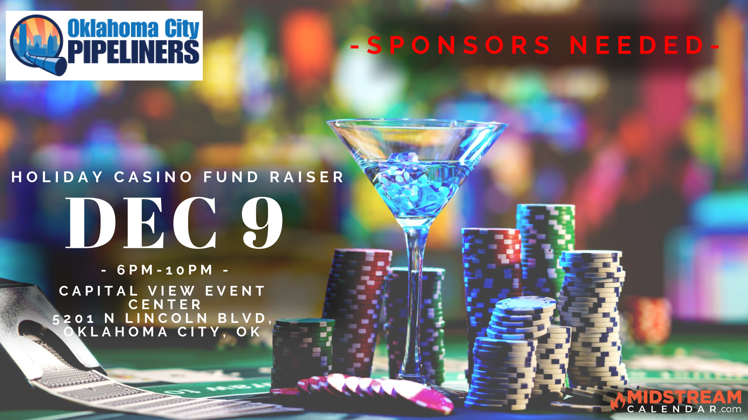 Oklahoma City Pipeliners Holiday Casino Fund Raiser 2021