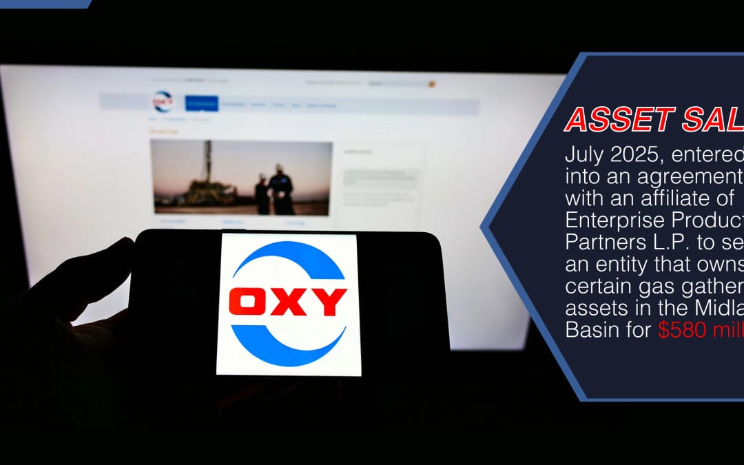 Occidental Announces Further Progress on Asset Sales and Debt Reduction