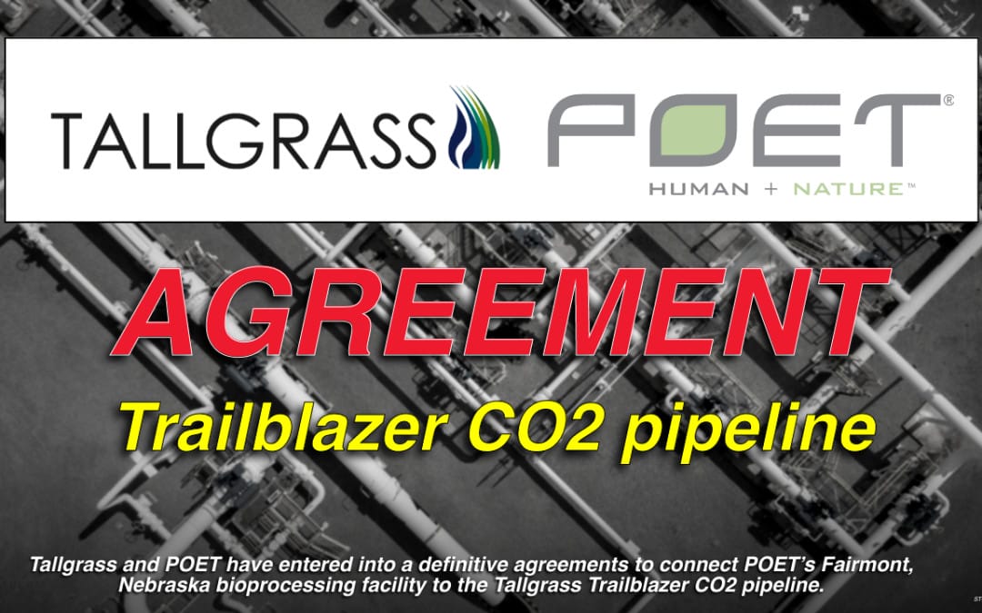 Tallgrass and POET Announce Collaboration on Carbon Capture Project Tallgrass Trailblazer CO2 pipeline