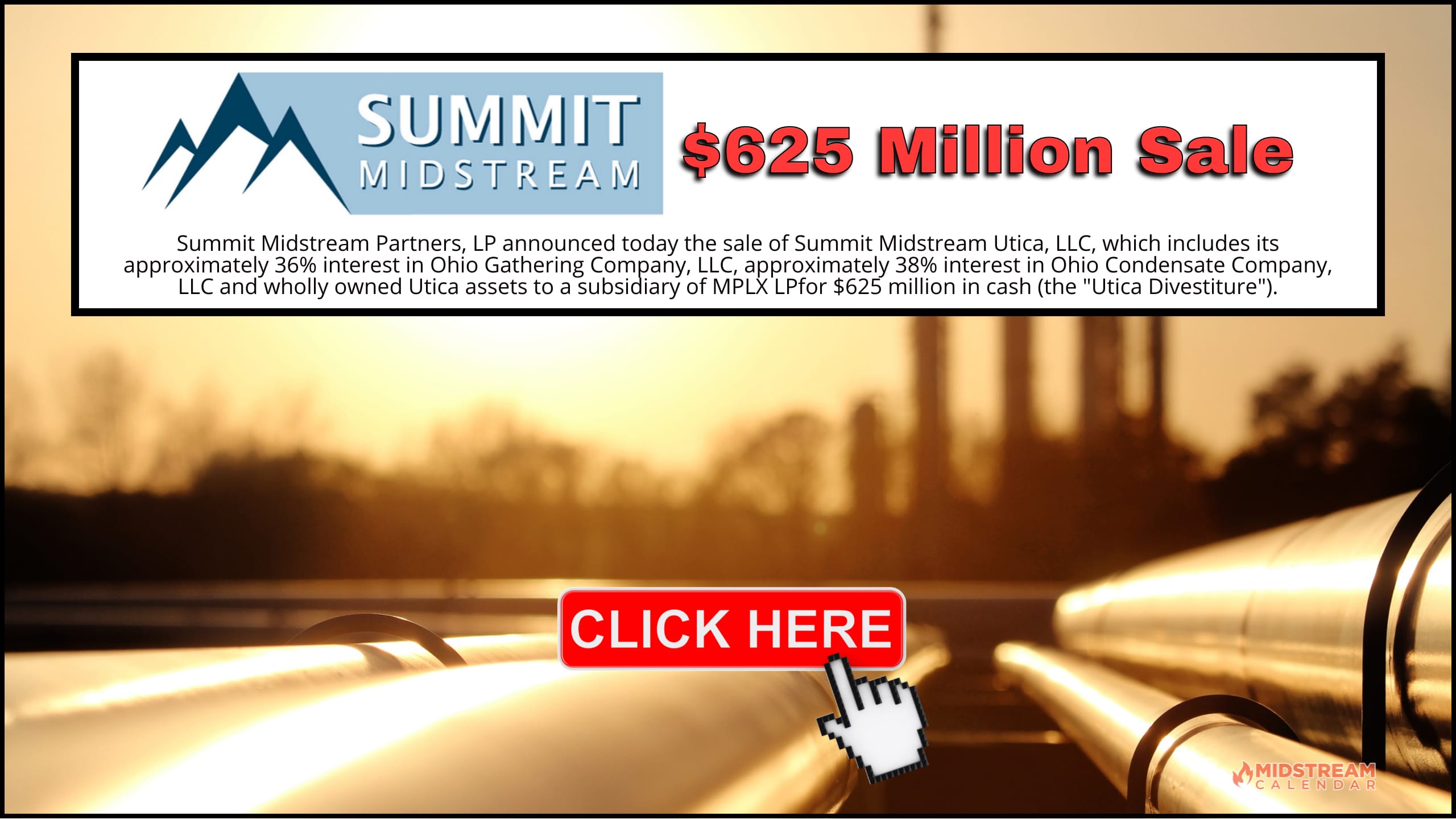 Summit Midstream Sells Assets for $625 million Utica